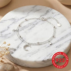 925 Sterling Silver Celestial Star & Moon Bracelet