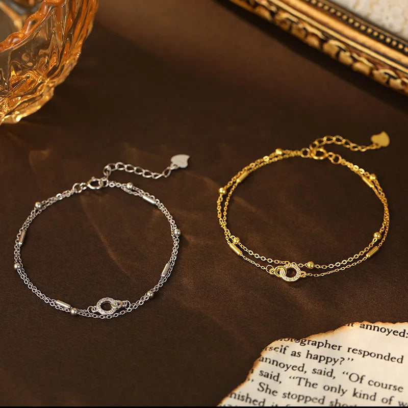 925 Sterling Silver Eternal Bond Interlocking Bracelet