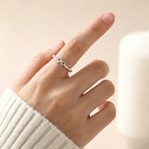 925 Sterling Silver Bow Tie Ring